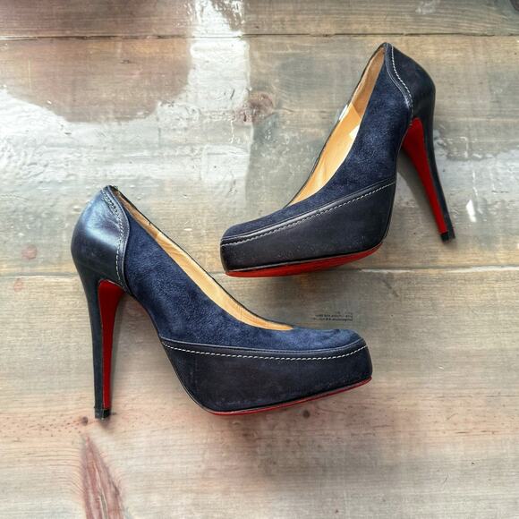 Christian Louboutin Black Defil Pump Décolleté Nappa Sz 38.5 - Picture 1 of 16